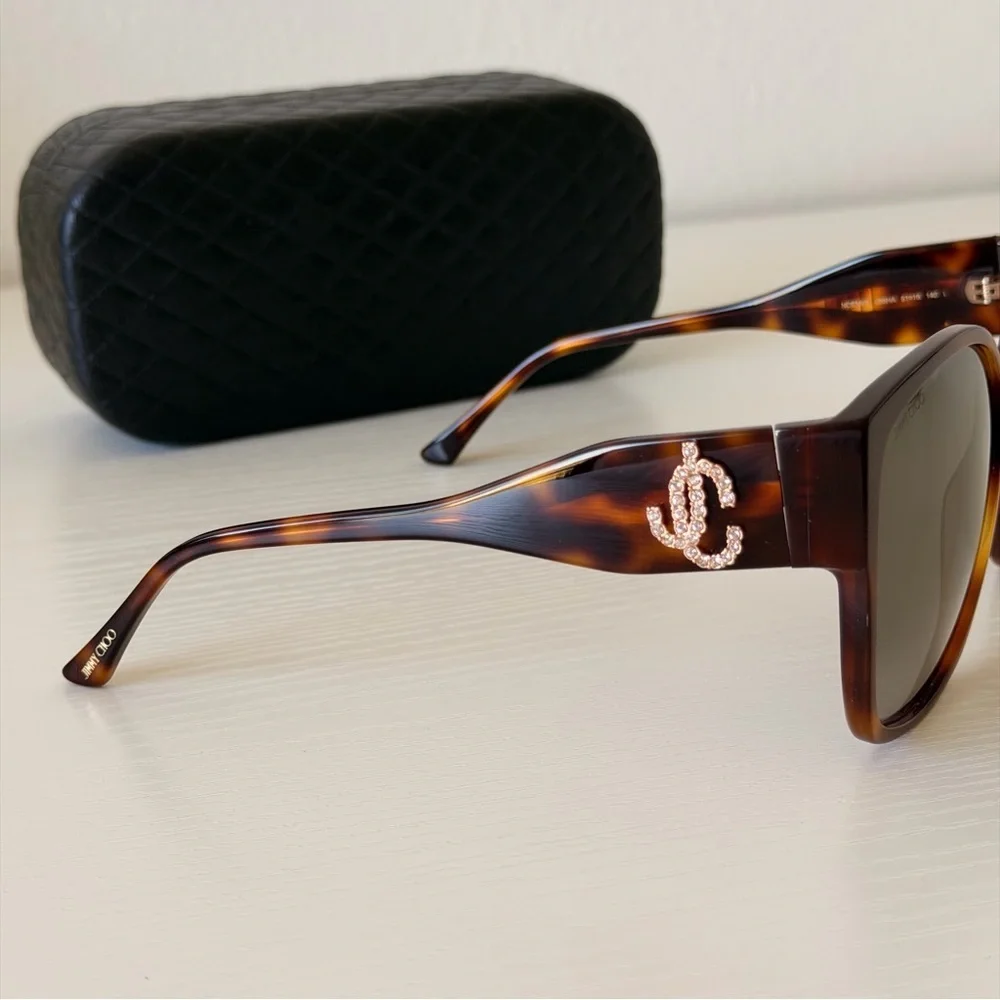 New! Jimmy Choo Elegant Brown Sunglasses, Noemi/S 086HA, Authentic